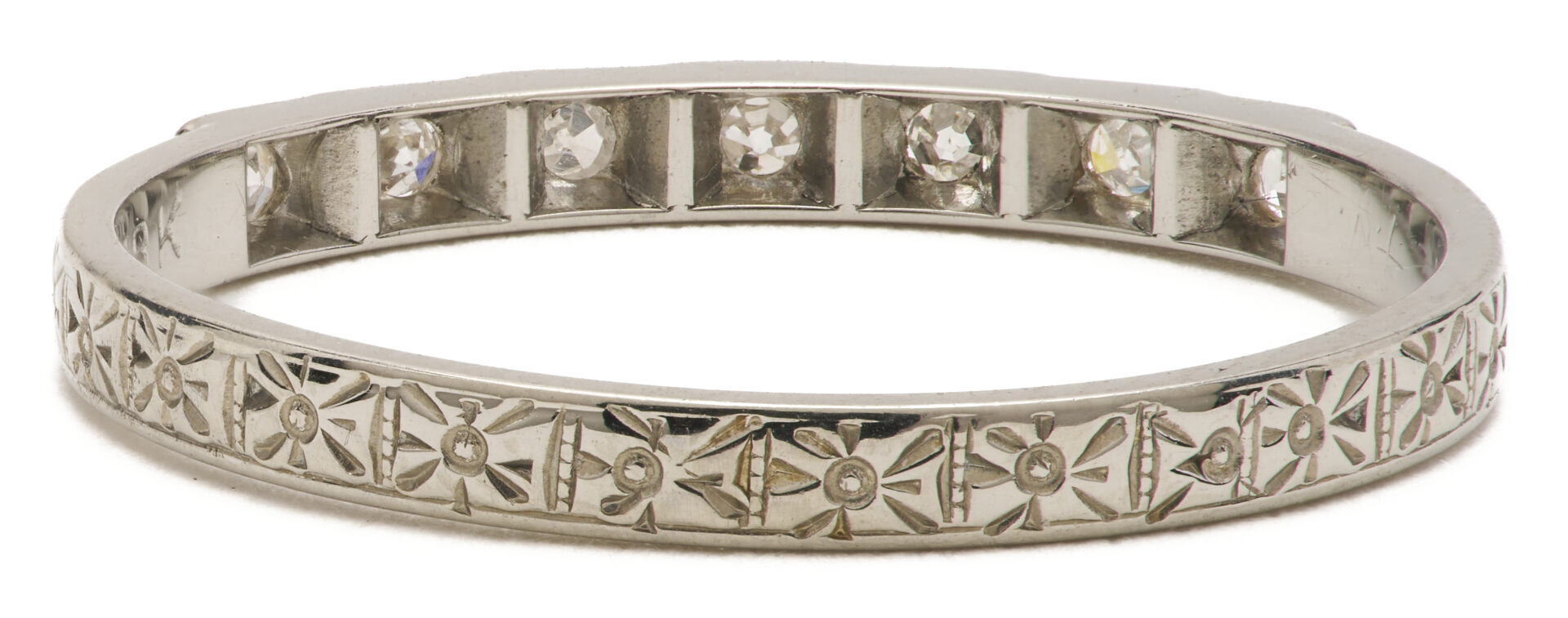 Lot 1173: 14K Gold, Red Stone & Diamond Ring and Mayflower 18K Gold & Diamond Wedding Band