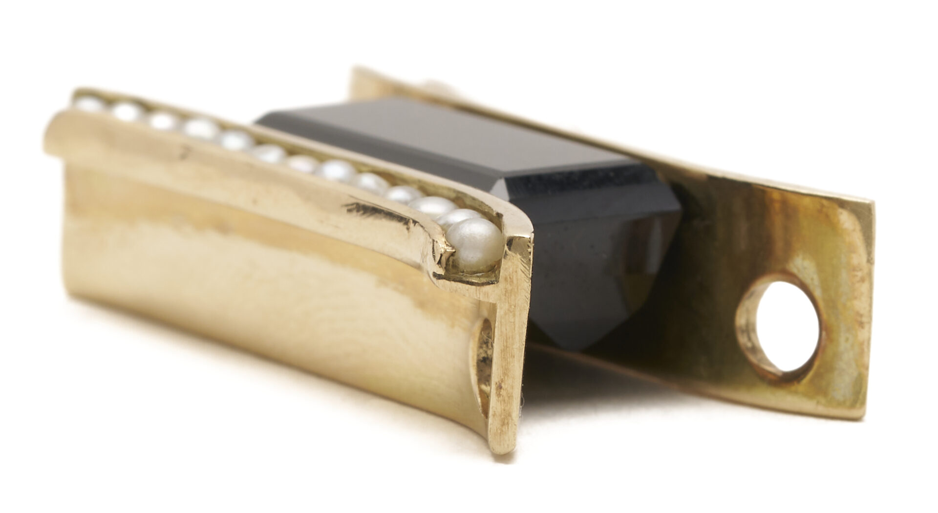 Lot 1179: Tourmaline, Gold and Pearl Slider