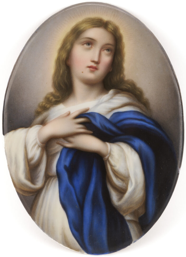 Lot 117: 3 Religious Themed Porcelain Plaques
