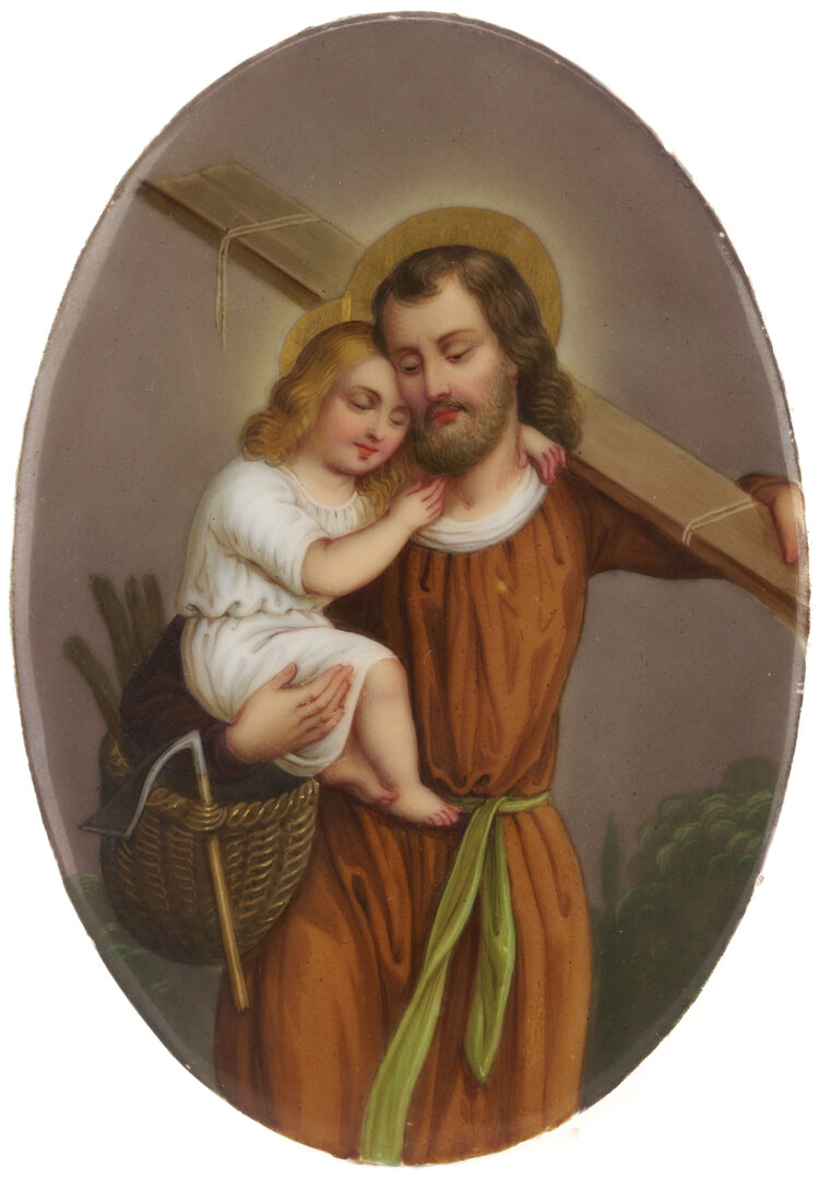 Lot 117: 3 Religious Themed Porcelain Plaques