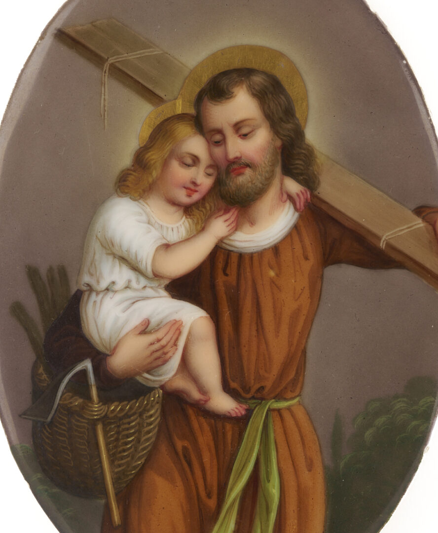 Lot 117: 3 Religious Themed Porcelain Plaques