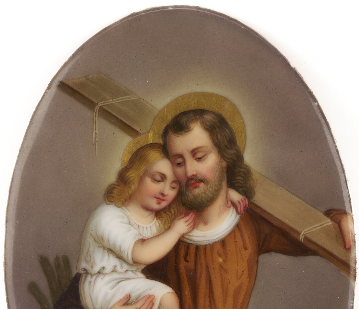 Lot 117: 3 Religious Themed Porcelain Plaques