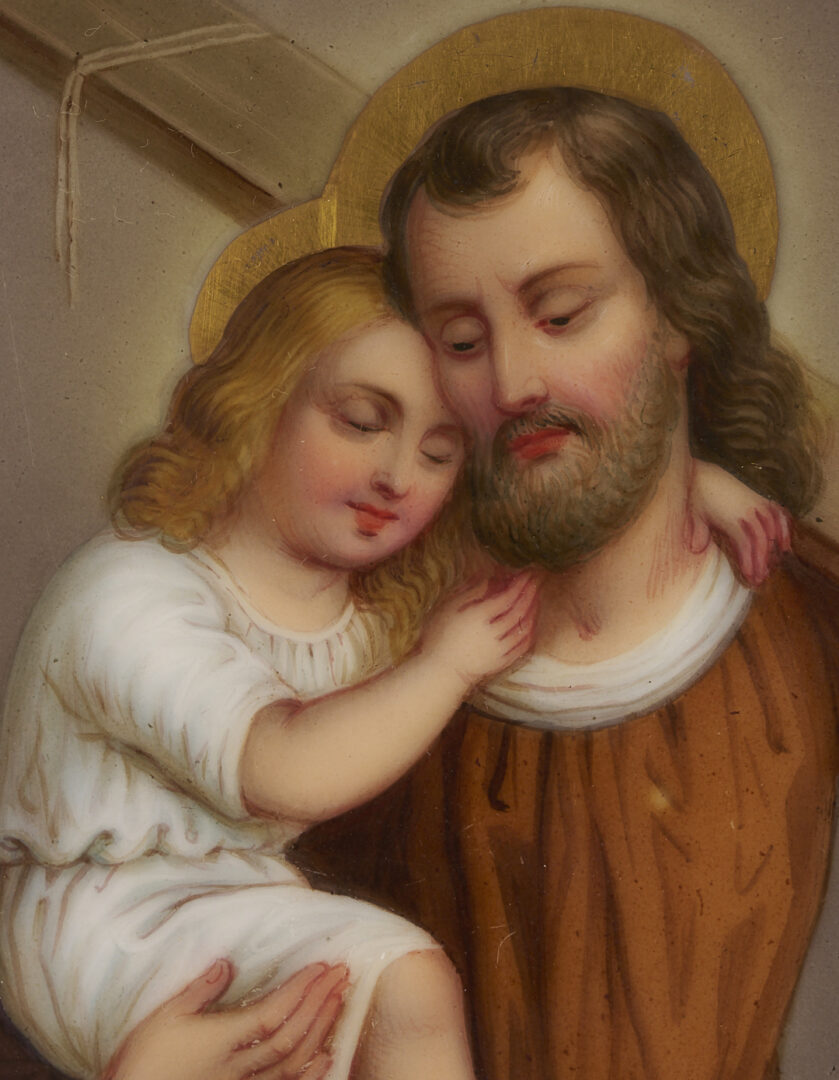 Lot 117: 3 Religious Themed Porcelain Plaques