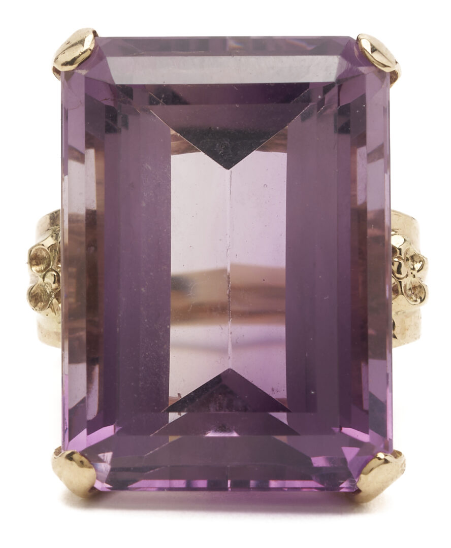 Lot 1183: 10K Yellow Gold 25 Carat Amethyst