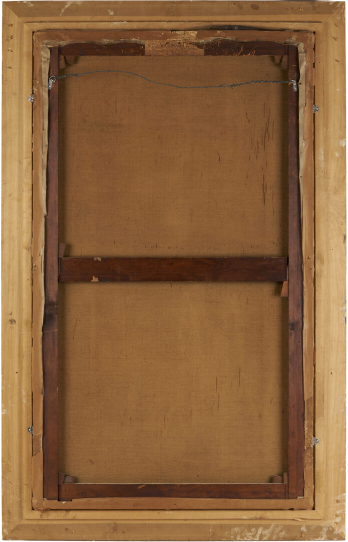 Lot 118: Large William Oliver O/C Painting, Picking Blossoms