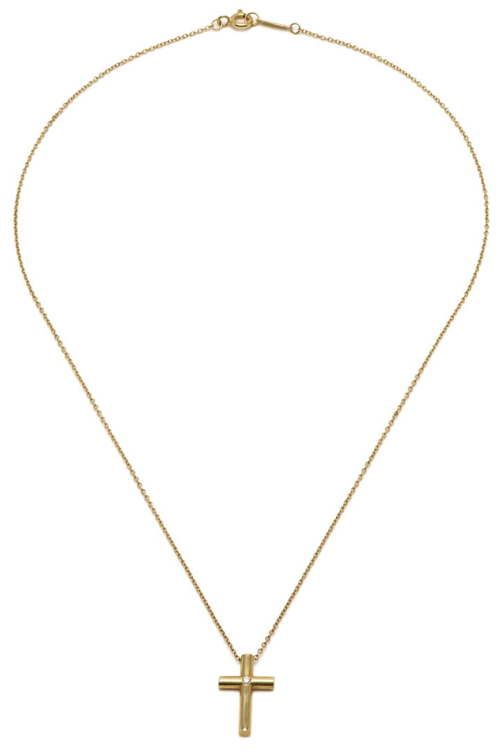 Lot 1195: 2 Tiffany & Company Necklaces, 18K Gold & Sterling Silver