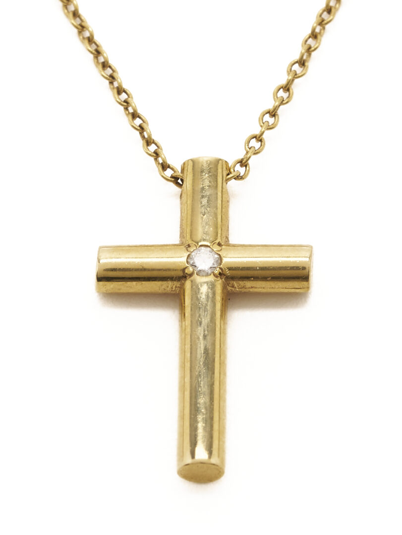 Lot 1195: 2 Tiffany & Company Necklaces, 18K Gold & Sterling Silver