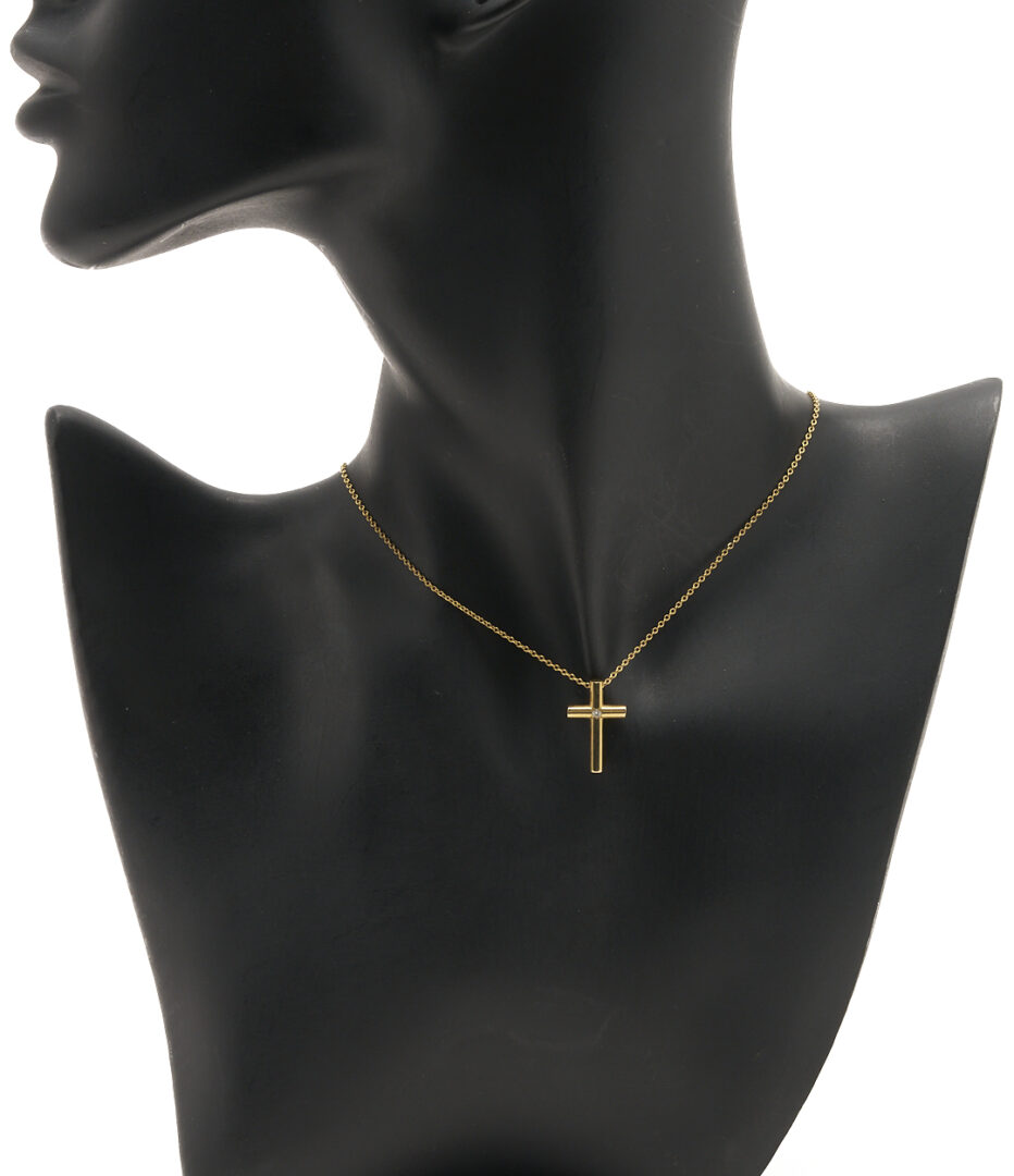 Lot 1195: 2 Tiffany & Company Necklaces, 18K Gold & Sterling Silver