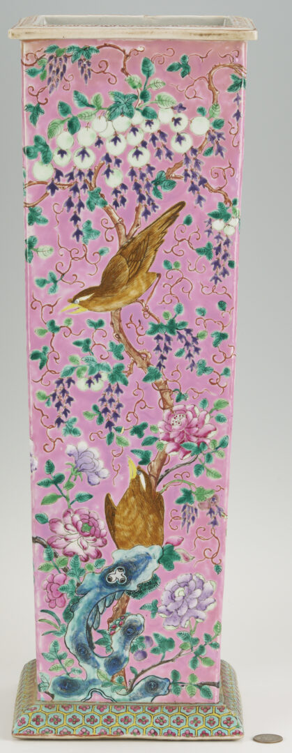 Lot 11: Chinese Famille Rose Umbrella Stand