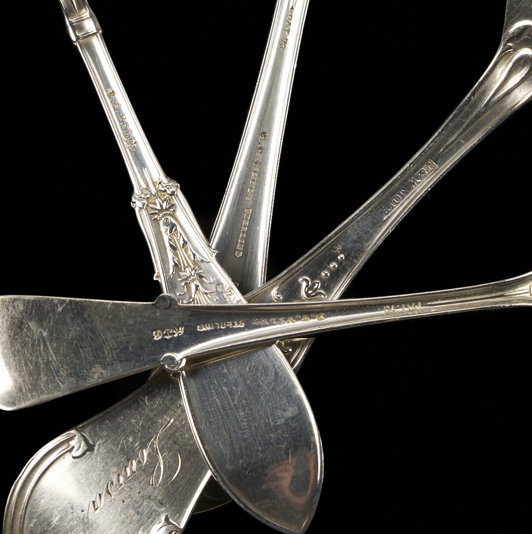 Lot 1201: 12 Silver Flatware Items,  B. C. Wells  &  J. W. Moir