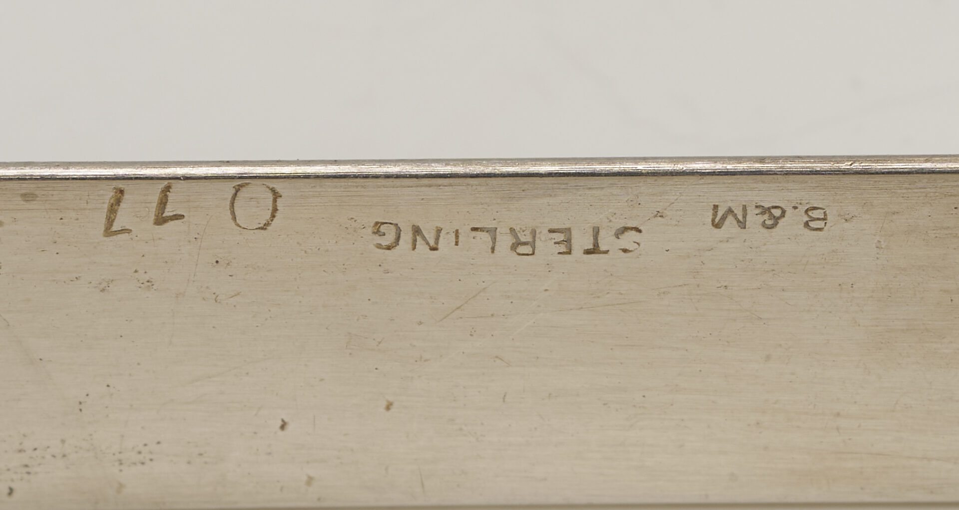 Lot 1202: Gorham Mixed Metal Serving Spoon plus 9 Sterling Napkin Rings