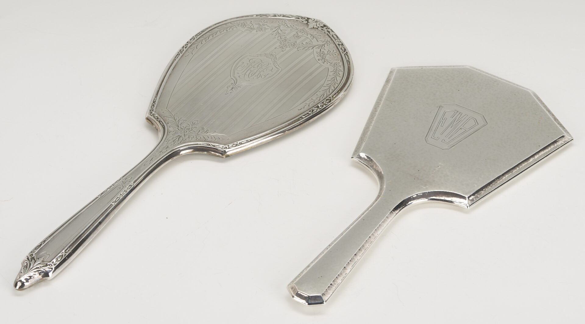 Lot 1212: 5 Pc. Gentleman’s Sterling Silver Vanity Set plus 8 Sterling Silver Vanity Pieces, incl. Dominick & Half