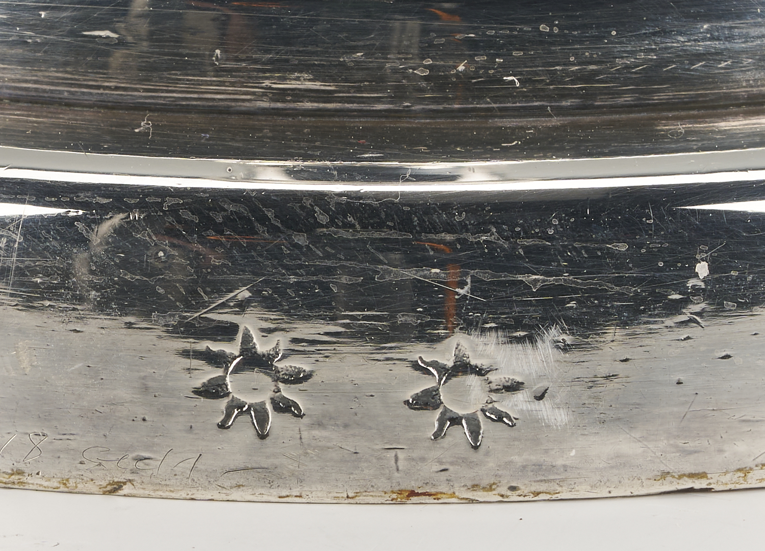 Lot 1218: Pr. Matthew Boulton OSP Candlesticks, Biscuit Box, Christofle Bowl