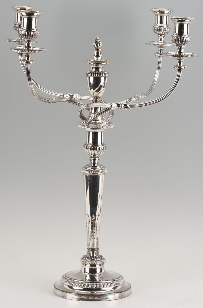 Lot 1219: Matthew Boulton Old Sheffield Plate Silver Candelabra