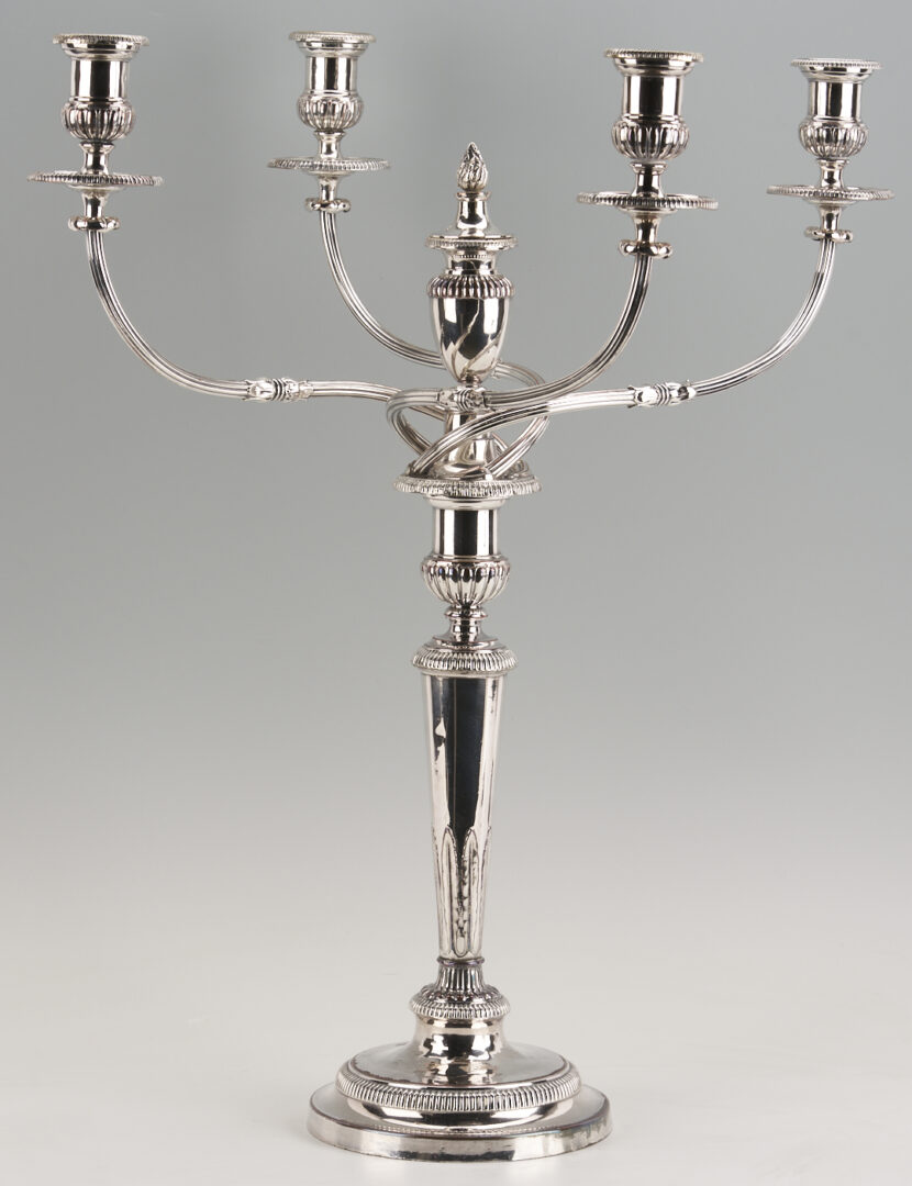 Lot 1219: Matthew Boulton Old Sheffield Plate Silver Candelabra