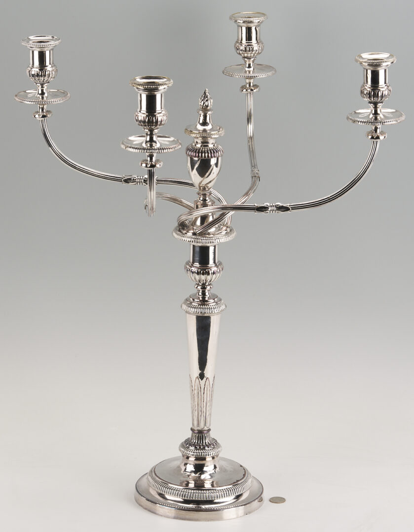 Lot 1219: Matthew Boulton Old Sheffield Plate Silver Candelabra