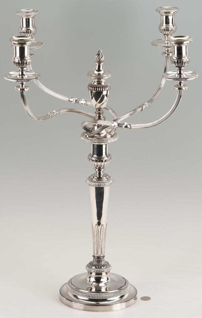 Lot 1219: Matthew Boulton Old Sheffield Plate Silver Candelabra