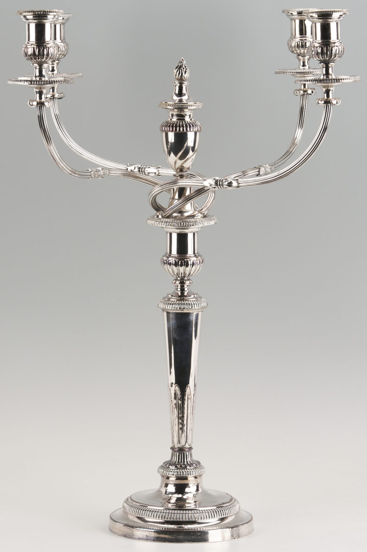 Lot 1219: Matthew Boulton Old Sheffield Plate Silver Candelabra