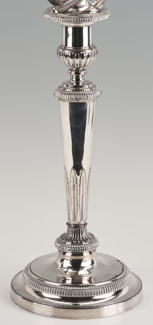 Lot 1219: Matthew Boulton Old Sheffield Plate Silver Candelabra