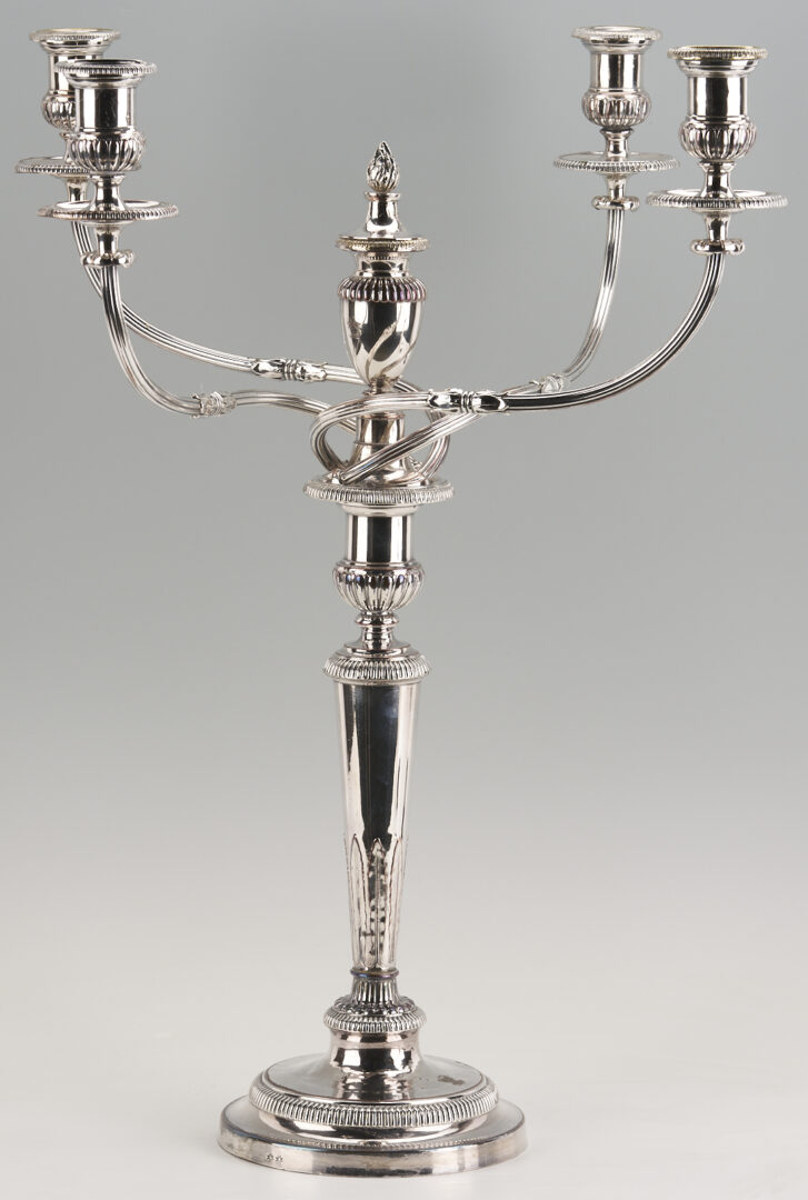 Lot 1219: Matthew Boulton Old Sheffield Plate Silver Candelabra