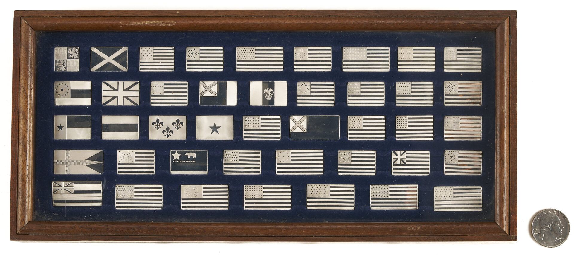 Lot 1227: Great Flags of America Sterling Silver Ingot Set