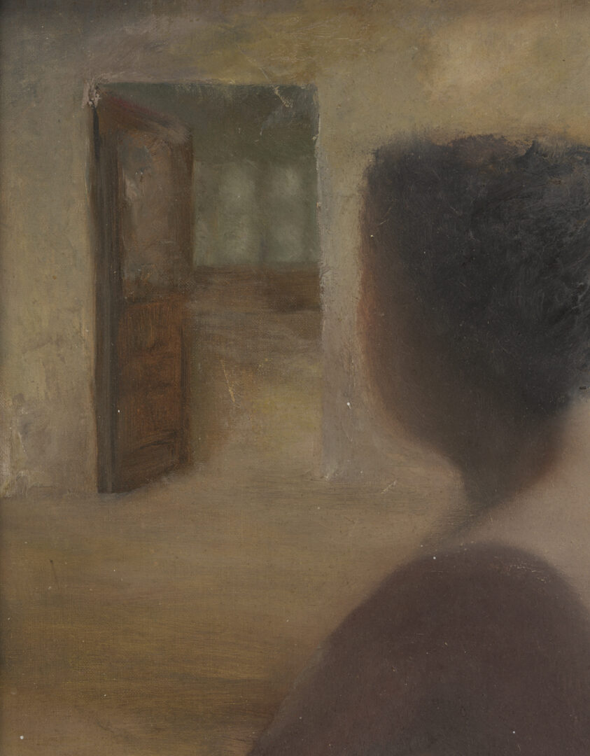 Lot 1233: Impressionist O/C Painting of a Nude Woman