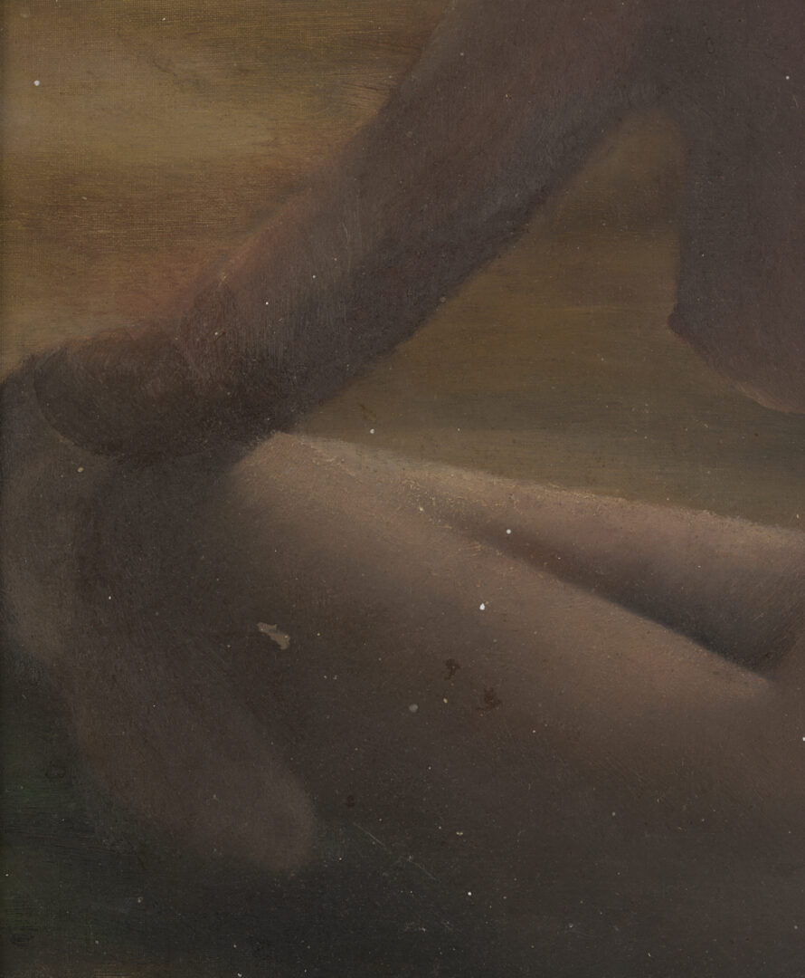 Lot 1233: Impressionist O/C Painting of a Nude Woman