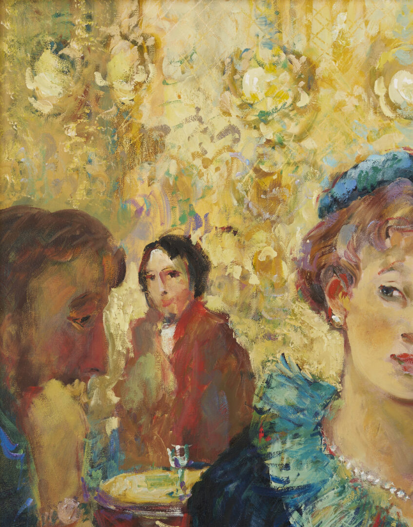 Lot 1234: Two O/C Paintings by Janine Wesselmann, Interiors and Gossip