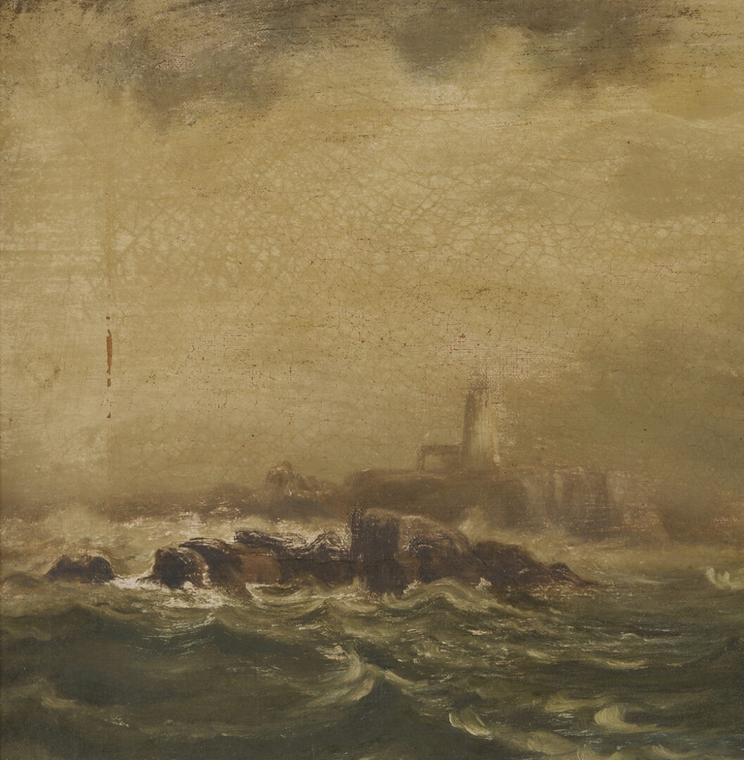 Lot 1238: 2 O/C Seascape Paintings after William Trost Richards