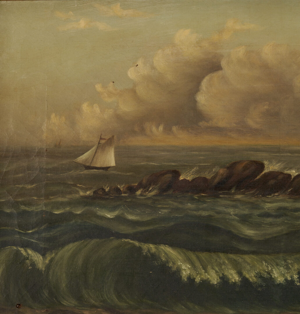 Lot 1238: 2 O/C Seascape Paintings after William Trost Richards
