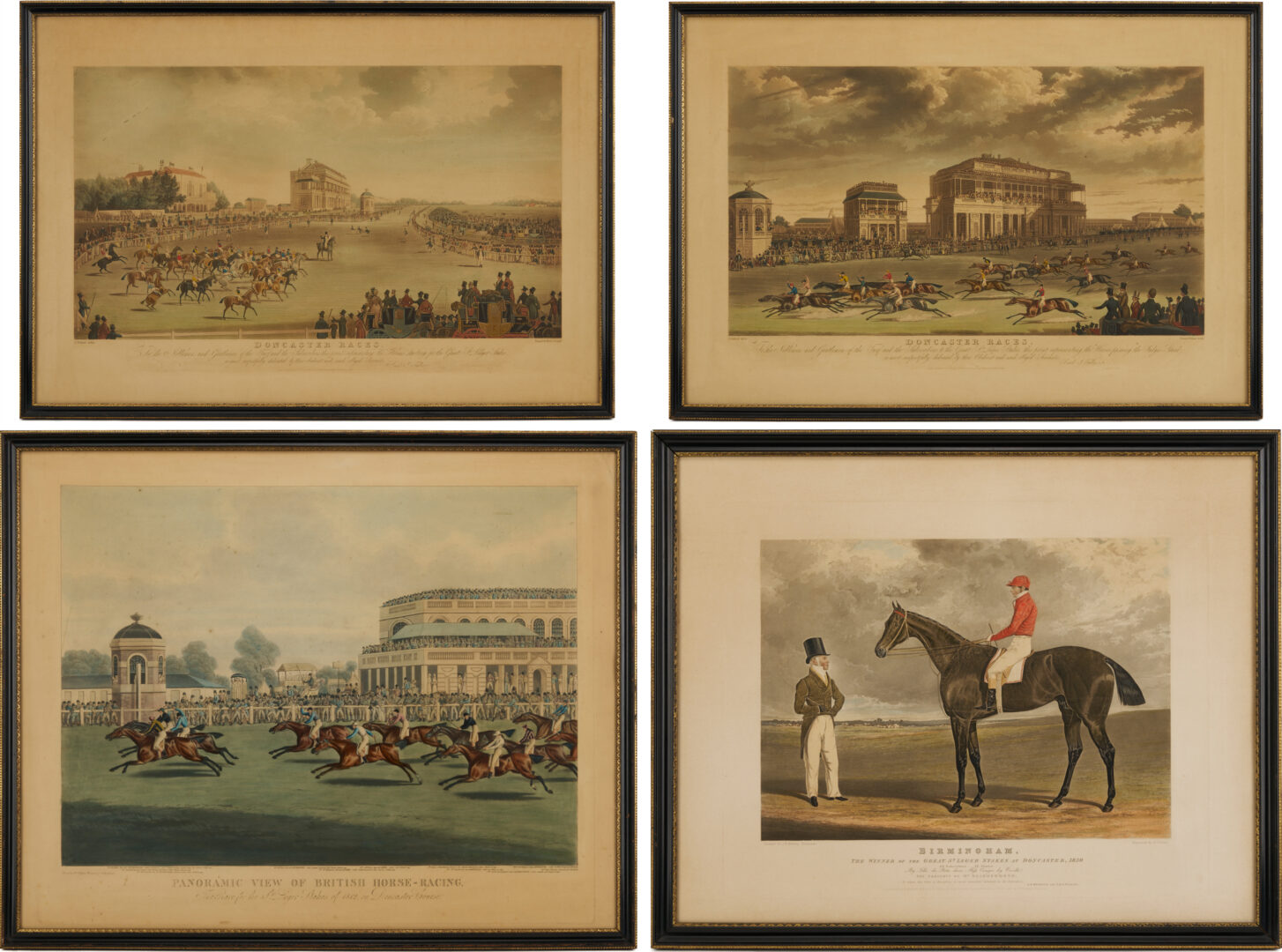 Lot 1239: 4 British Sporting/Equestrian Horse Racing Engravings &  Book