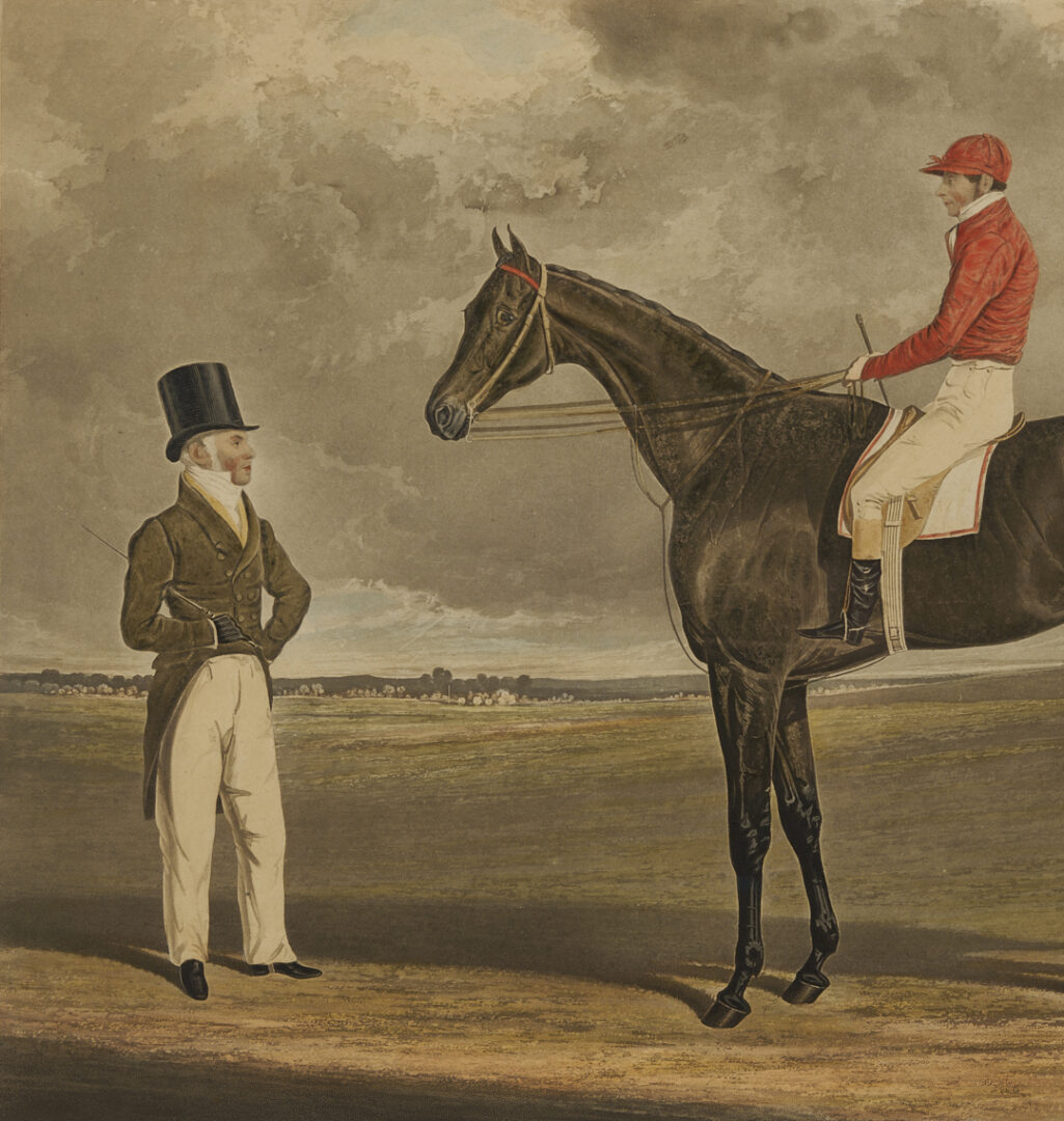 Lot 1239: 4 British Sporting/Equestrian Horse Racing Engravings &  Book