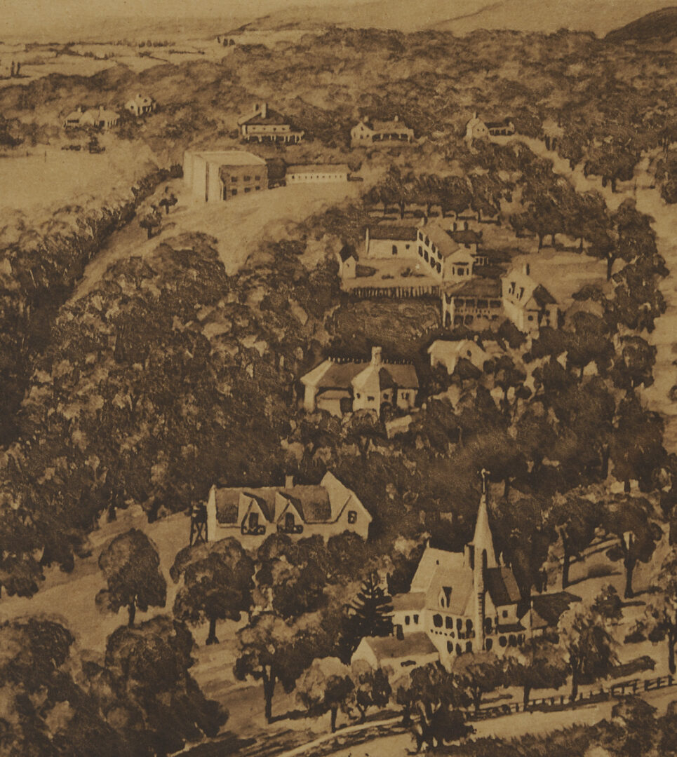 Lot 1240: Scarce W. T. Littig  Bird’s Eye Sewanee Print, University of the South, c. 1900