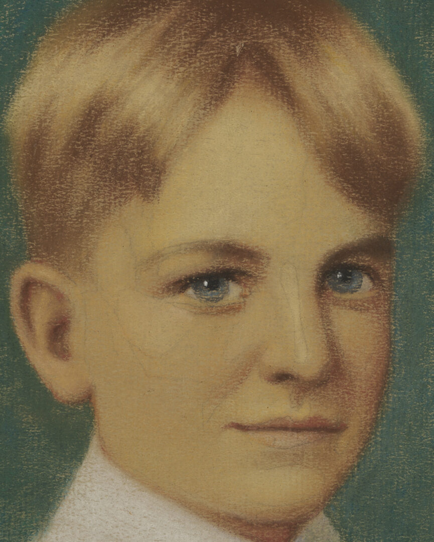 Lot 1241: Hugh Poe & Mary E. Grainger Pastel Portraits, Tennessee/Indiana Interest