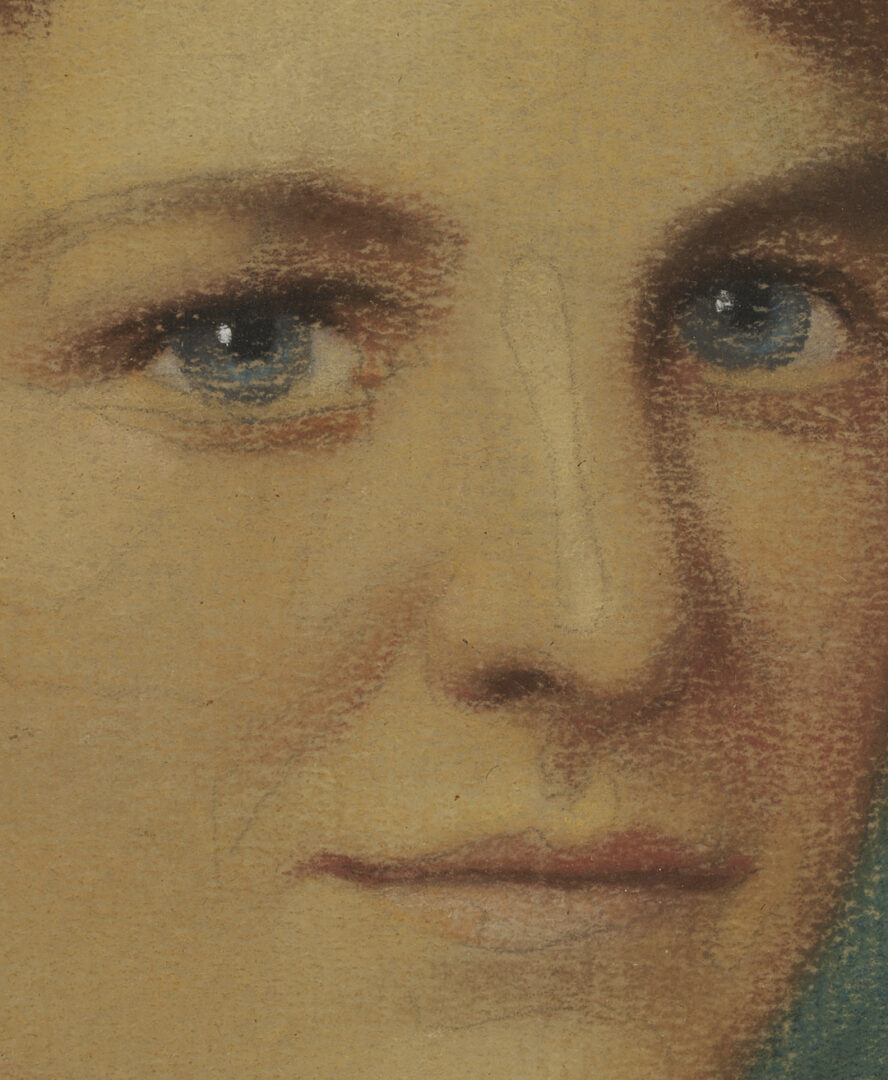 Lot 1241: Hugh Poe & Mary E. Grainger Pastel Portraits, Tennessee/Indiana Interest