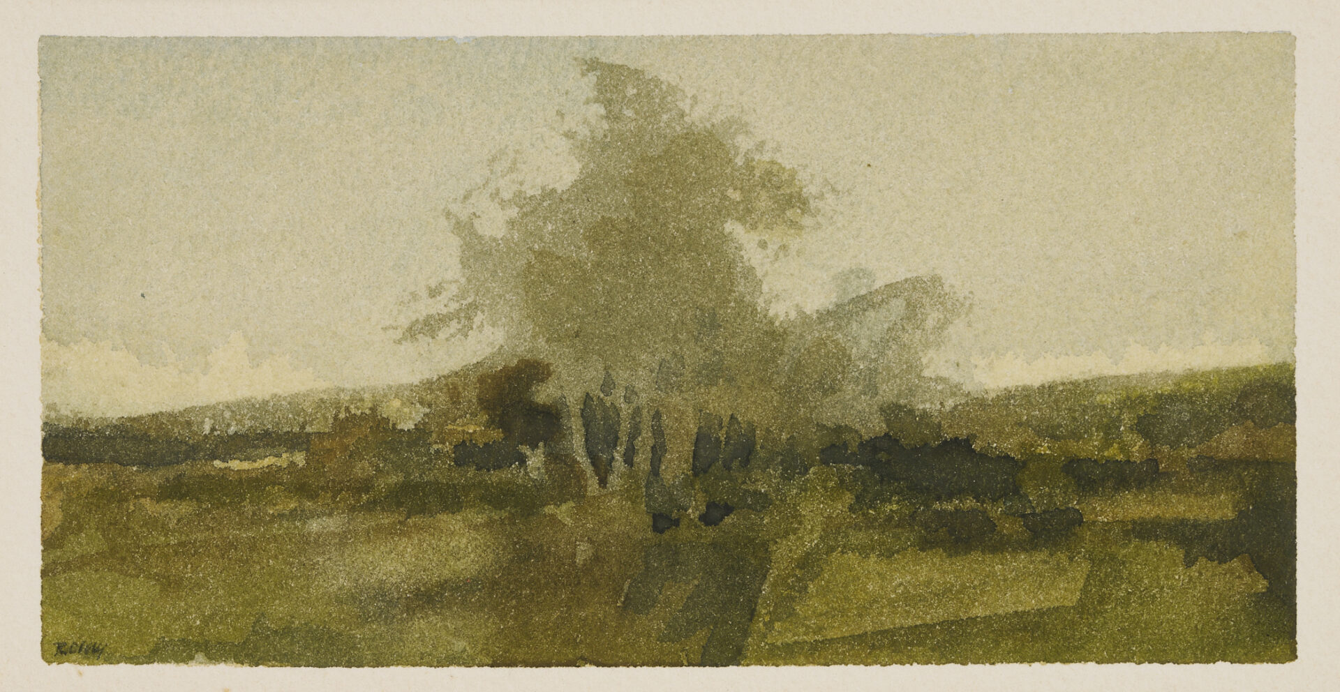 Lot 1244: 3 Robert Young Clay Watercolor Landscapes