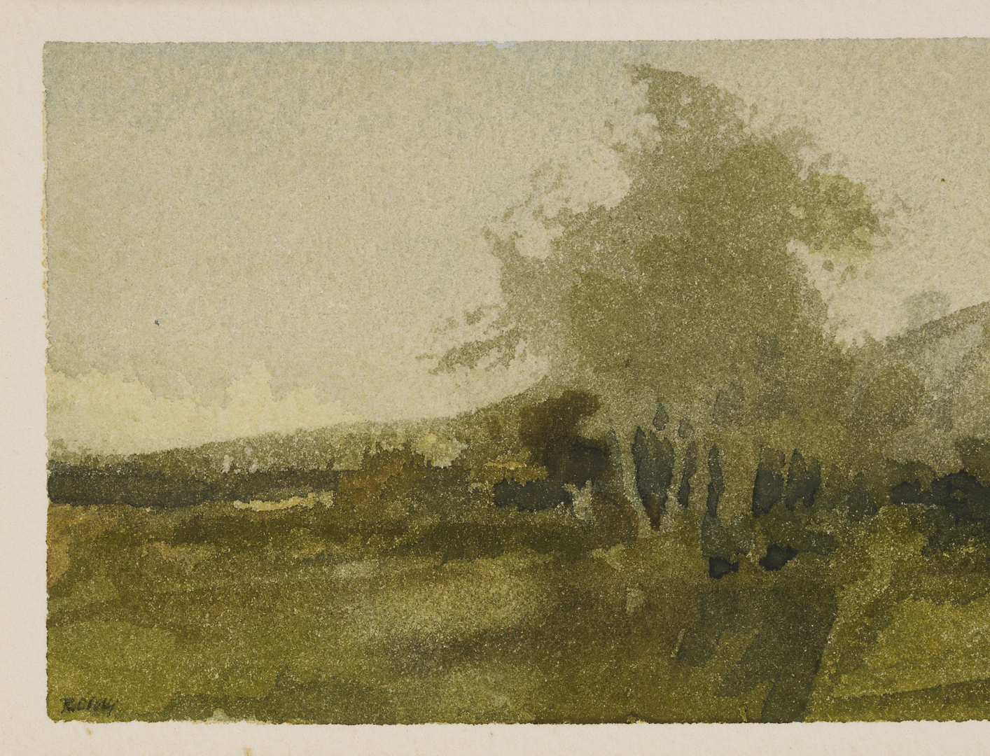 Lot 1244: 3 Robert Young Clay Watercolor Landscapes