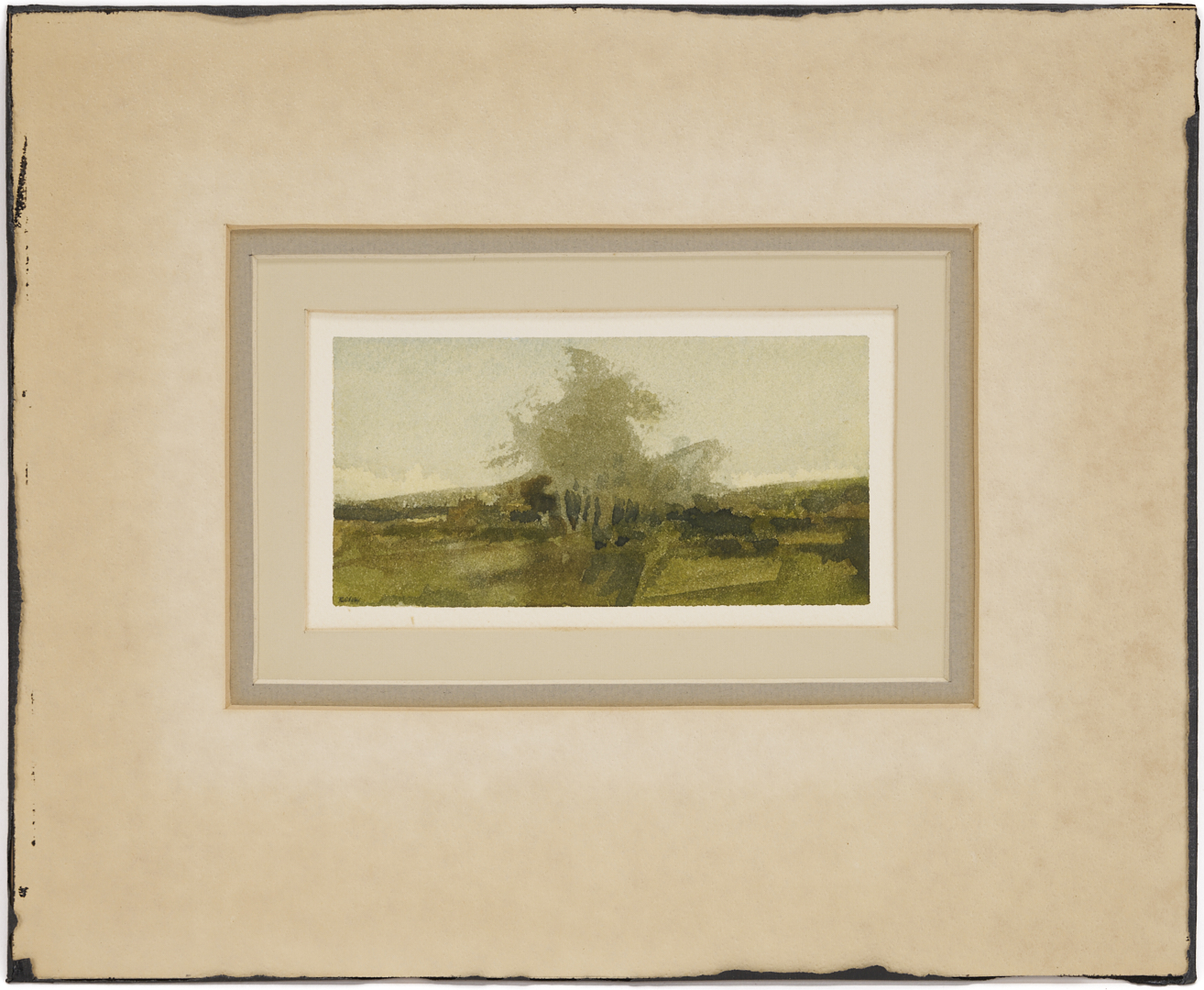 Lot 1244: 3 Robert Young Clay Watercolor Landscapes