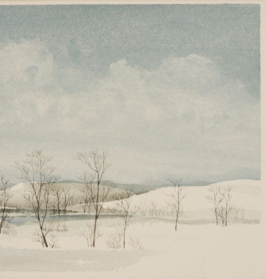 Lot 1244: 3 Robert Young Clay Watercolor Landscapes