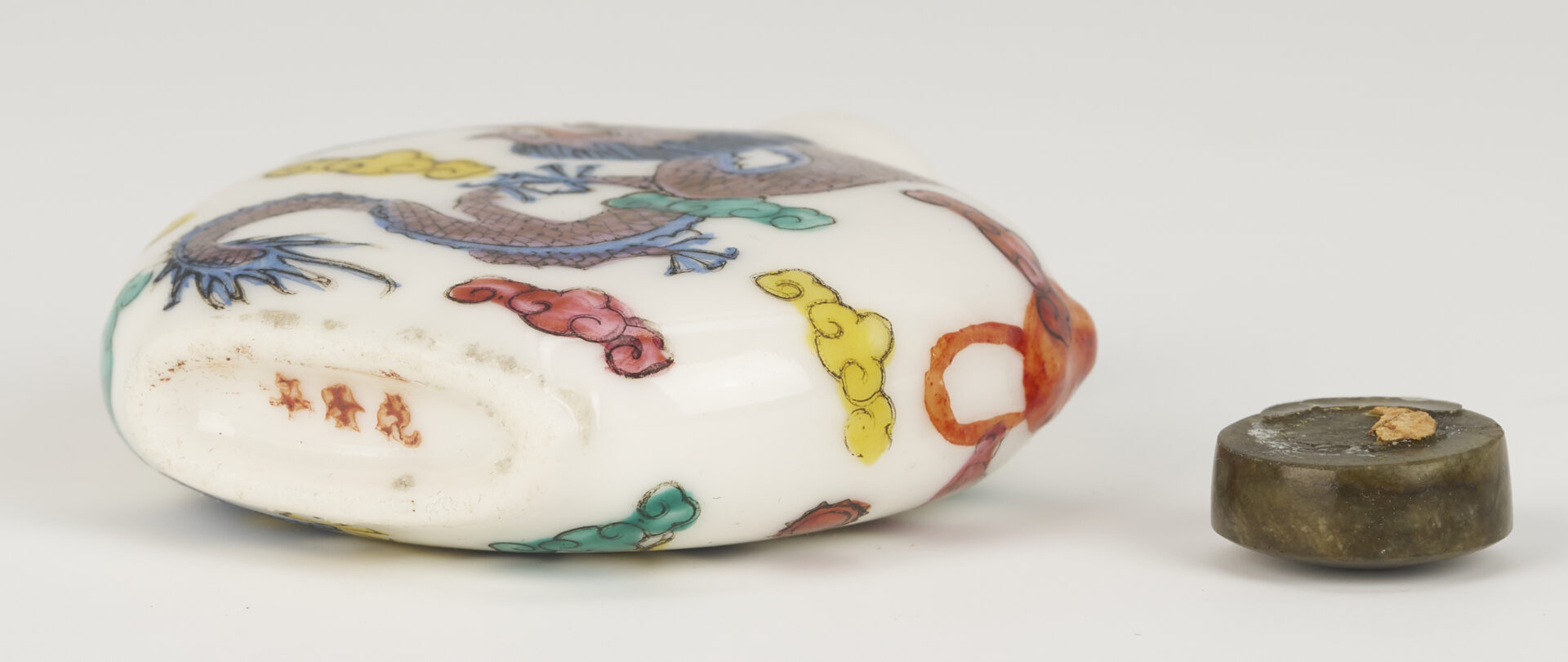 Lot 1247: 3 Chinese Porcelain & Enamel Snuff Bottles plus 5 Reverse Painted Snuff Bottles