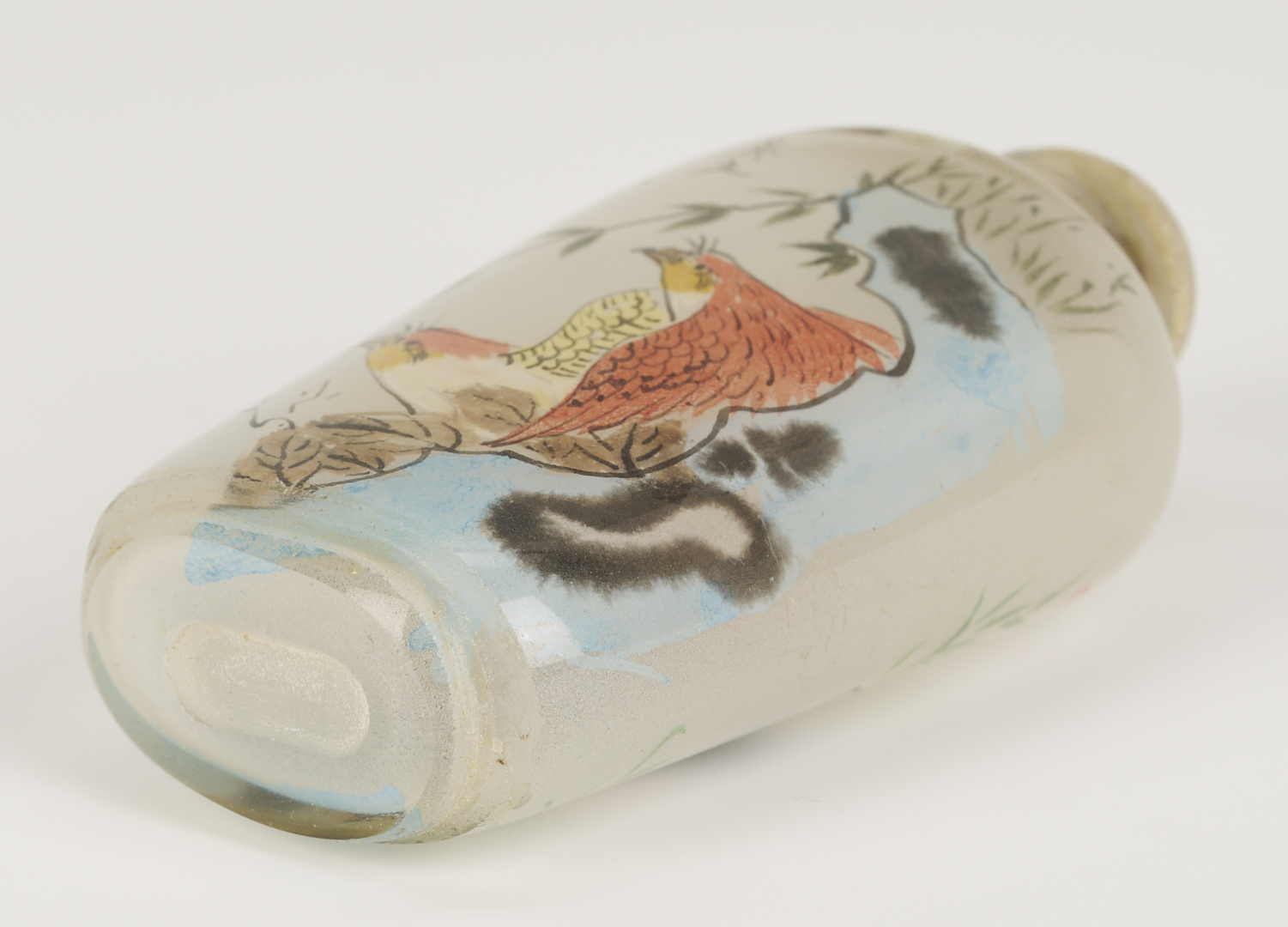 Lot 1247: 3 Chinese Porcelain & Enamel Snuff Bottles plus 5 Reverse Painted Snuff Bottles
