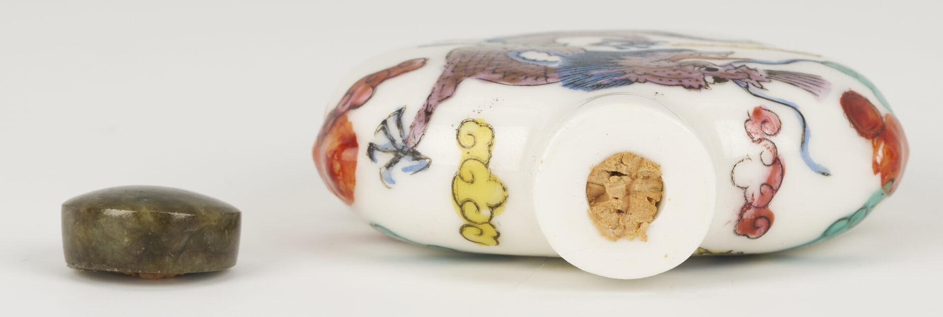 Lot 1247: 3 Chinese Porcelain & Enamel Snuff Bottles plus 5 Reverse Painted Snuff Bottles