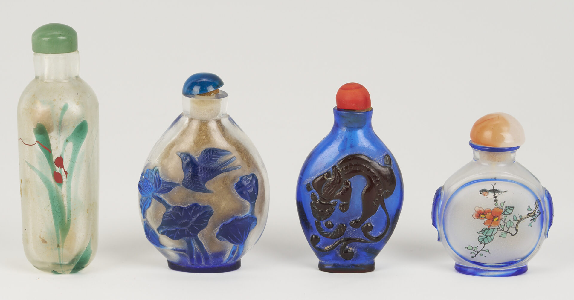 Lot 1248: 7 Chinese Glass Snuff Bottles