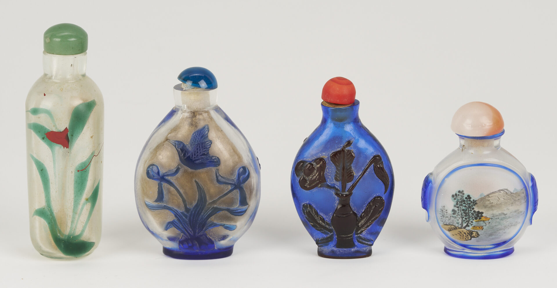 Lot 1248: 7 Chinese Glass Snuff Bottles
