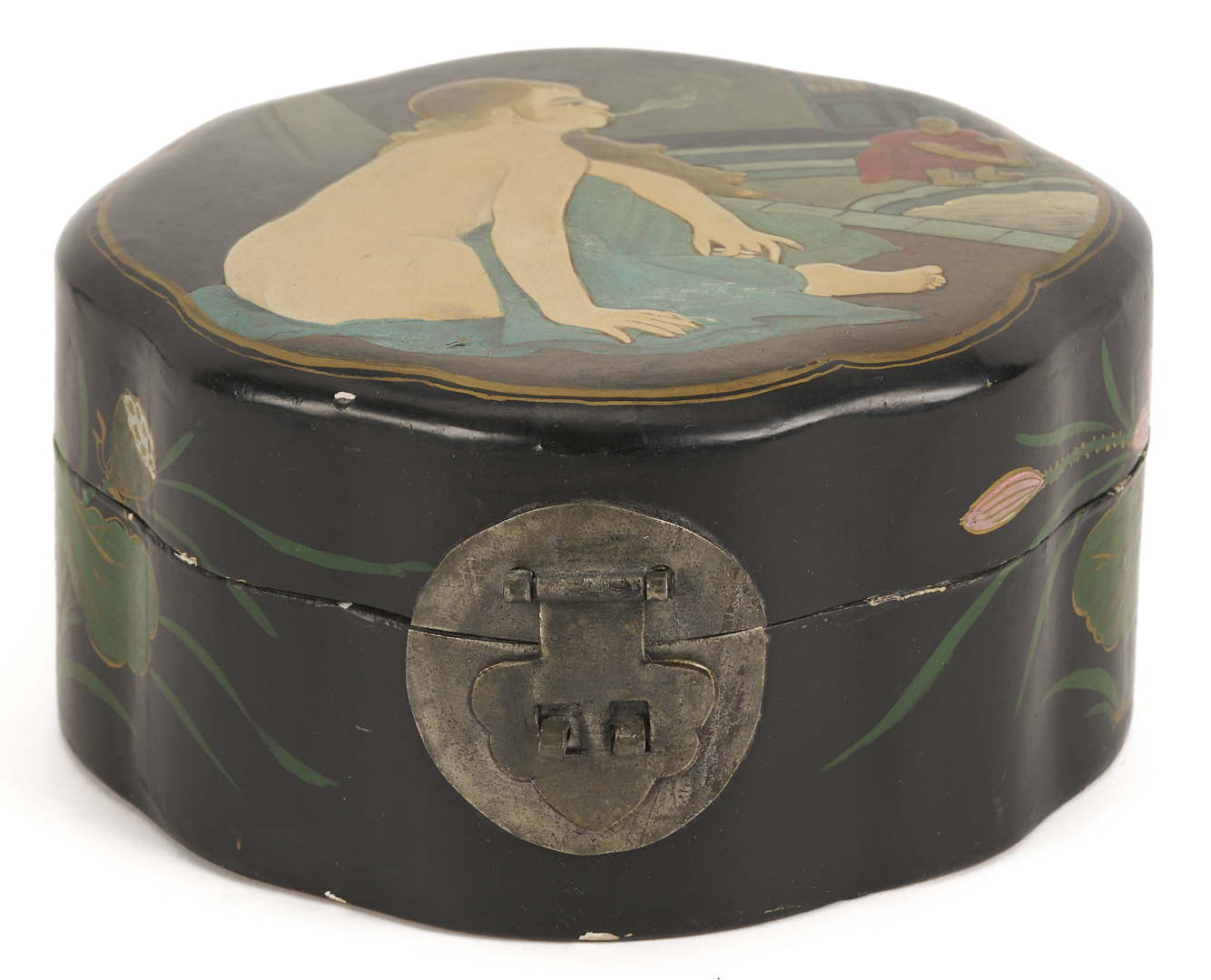 Lot 1249: 3 Asian Decorative Boxes: Lacquer & Bronze