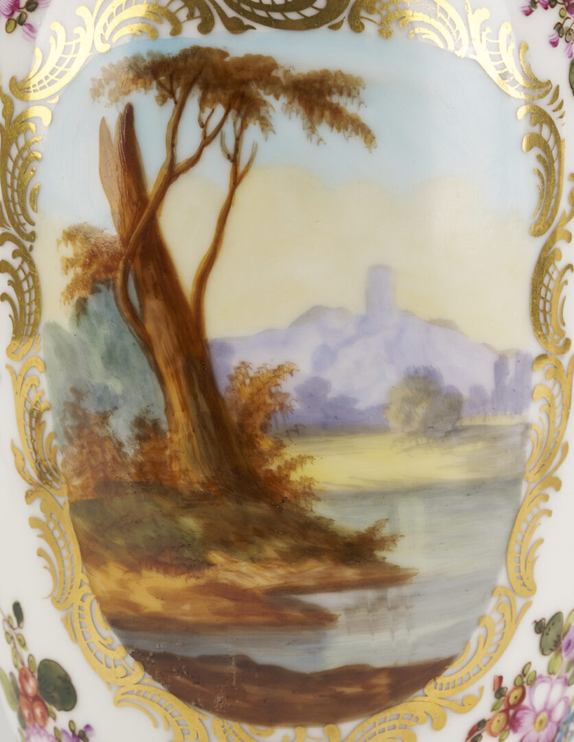 Lot 1251: Sevres Style Ormolou Vase & Pr. of Limoges Plates
