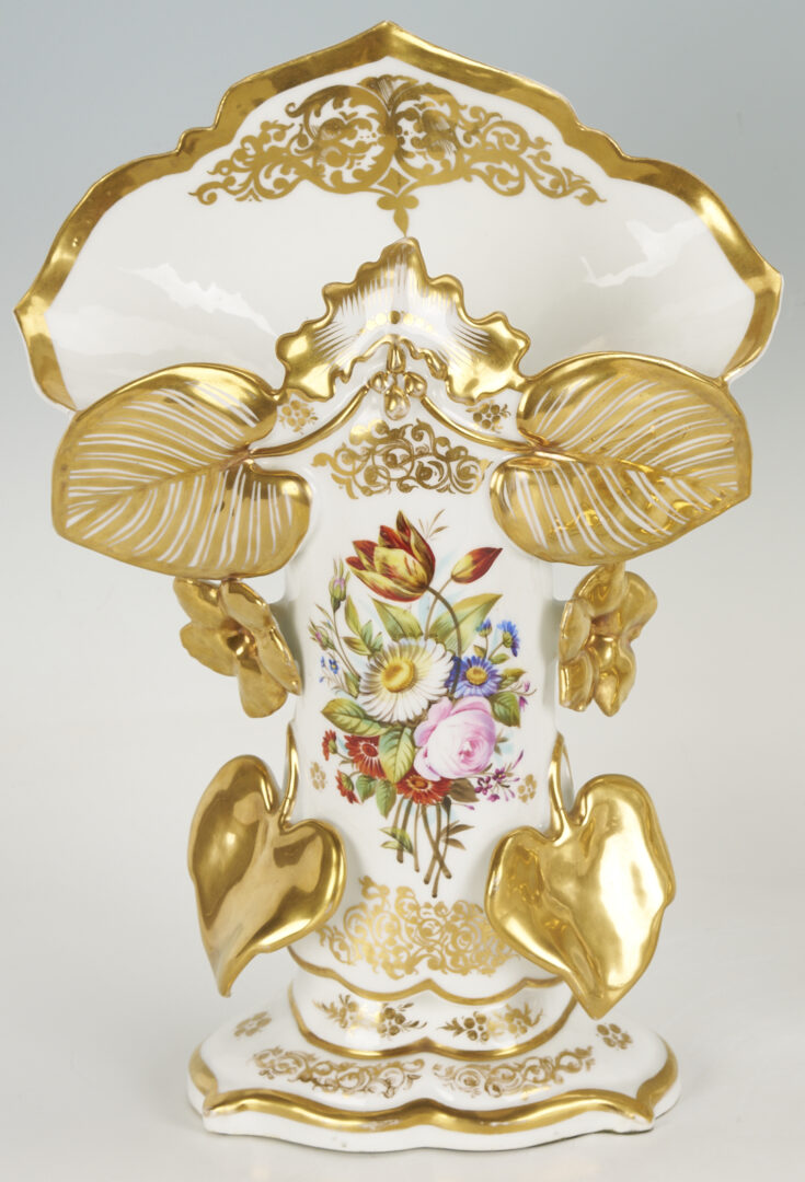 Lot 1252: Pair of Old Paris Style Porcelain Vases
