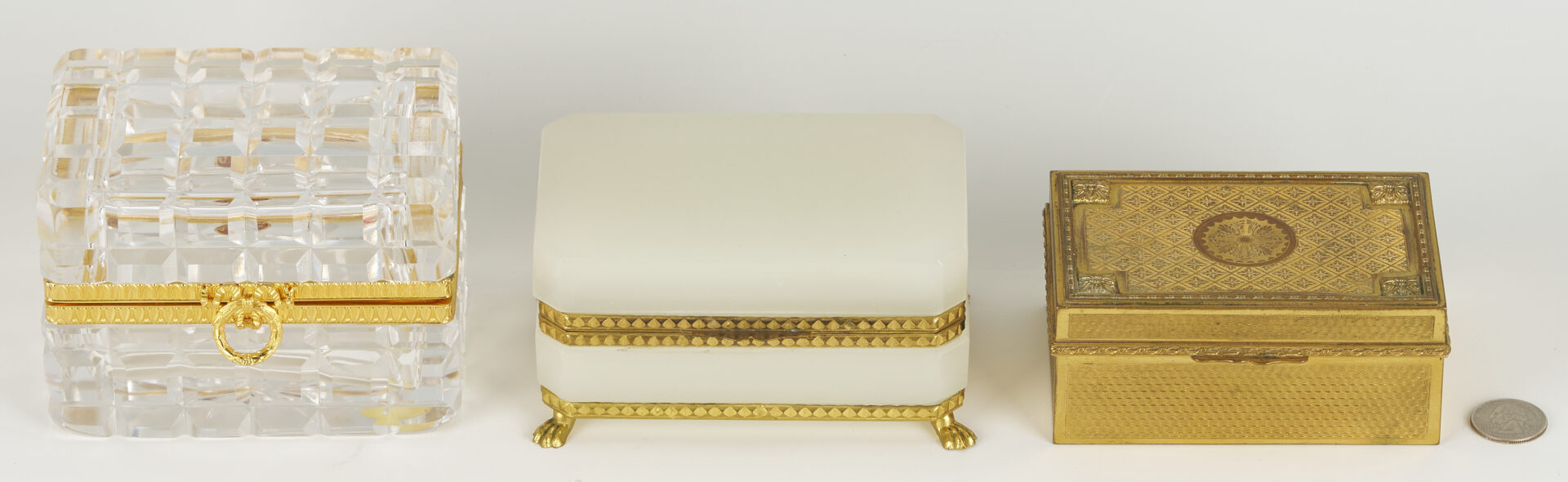 Lot 1256: 3 French Vanity Boxes