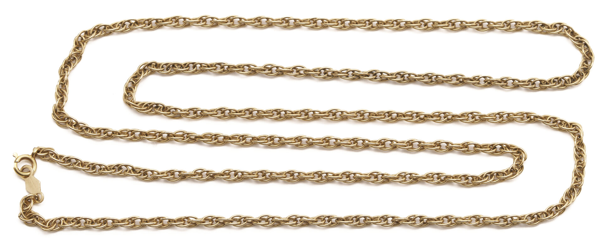 Lot 1259: 14K Twisted Rope Chain Necklace