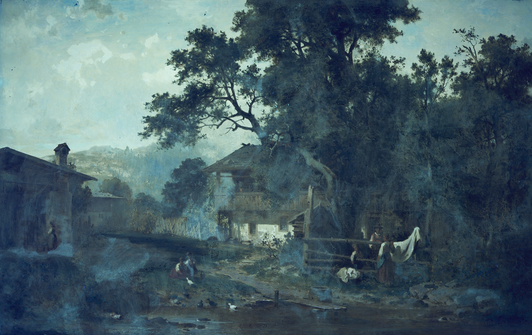Lot 125: Arnold Meerman O/C Farm Scene